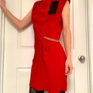 NWT Kooples Crepe Tango Dress + Chains